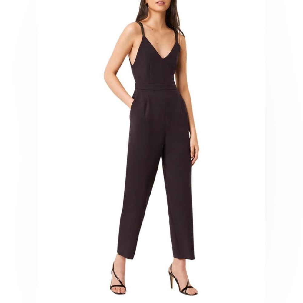 NWT FRENCH CONNECTION Anana Whisper Jumpsuit sz 12 Utility Blue